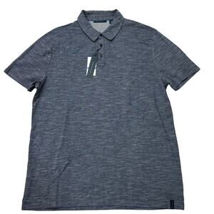 Perry Ellis Polo Shirt Mens Size XL Blue Short Sleeve Pullover Classic Preppy